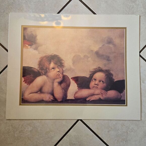 Cherub Angel Art Print Raphael Sistine Madonna NWT 16 X 20 - Picture 2 of 6